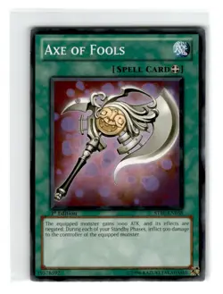 Yu-Gi-Oh! Axe of Fools Common STBL-EN058 Moderately Played 1st Edition - Image 1