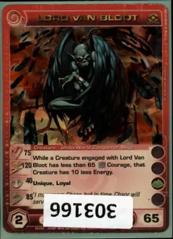 (303166) LORD VAN BLOOT 75/120/40/85/65 (0 Max Stats) Ultra Rare Chaotic Card - Image 1