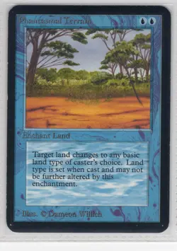 Phantasmal Terrain Alpha Edition Regular - ACTUAL CARD -US SELLER- vintage mtg - Image 1