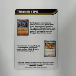Pokemon Phantasmal Flames Trainer Tips Card - Mega Charizard NM IN HAND - Image 2