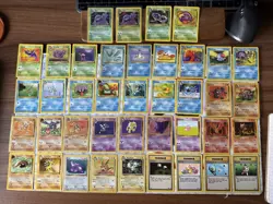 Pokemon TCG Fossil Set Bundle x40 Cards No Duplicates Varied Condition 1999 WOTC - Image 1