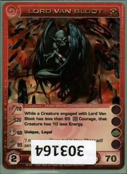 (303164) LORD VAN BLOOT 70/120/60/95/70 (2 Max Stats) Ultra Rare Chaotic Card - Image 1