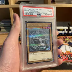 PSA 9 Yugioh Cards Dark Magician Holographic Parallel Rare 20AP-JP101 Japanese - Image 2