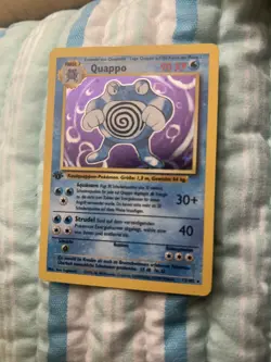 GERMAN 1st Edition Poliwrath Quappo Pokemon card 13/102 Base Set 1999 Holo Rare - Image 1