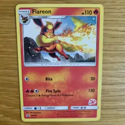 FLAREON SM186 POKEMON CARD (PROMO SET) CHARIZARD STAMP - Image 1