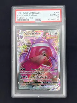 Gengar VMAX 157/264 - Fusion Strike - Graded PSA 10 GEM MT Pokemon Card - Image 1