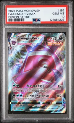 Gengar VMAX 157/264 - Fusion Strike - Graded PSA 10 GEM MT Pokemon Card - Image 3