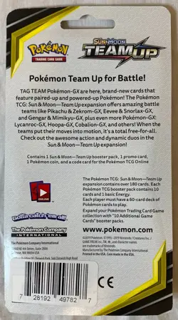 2019 POKEMON SUN & MOON TEAM-UP BOOSTER MIMIKYU SM163 COIN SEALED BLISTER PACK B - Image 2