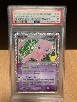 ~ENGLISH~ PSA 10 Mew ex Celebrations Classic Collection Pokemon Card 88 - Image 3