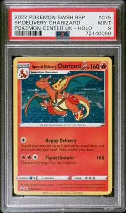 Special Delivery Charizard Promo Holo Pokemon Card SWSH075 PSA 9 MINT - Image 1