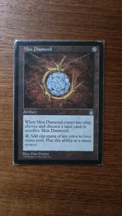 Magic the Gathering Mox Diamond Stronghold Rare Card Mod-Light played - Image 1
