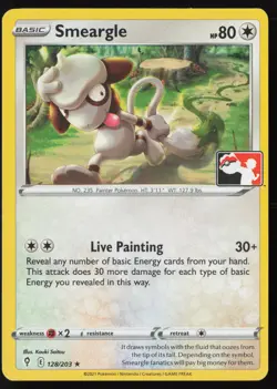 Pokemon Smeargle 128/203 Prize Pack Series Cards Non-Holo Pack Fresh - NM - Image 1
