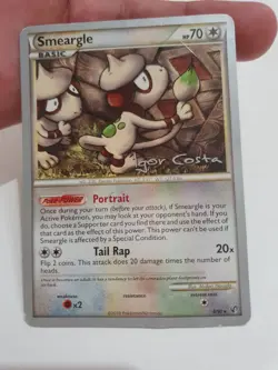 2010 RARE Smeargle 8/90 HGSS Undaunted Pokemon Card CHAMPION 2012 NM - Image 1