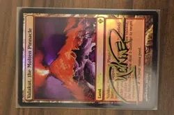 4x MTG Valakut, the Molten Pinnacle Zendikar 228/249 Foil Shadow Signed LP/MP - Image 3