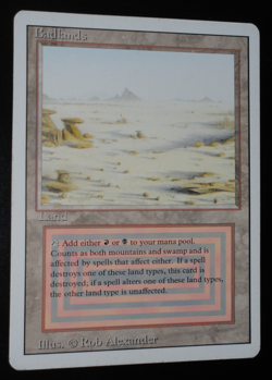 Badlands Revised Edition LP Lightly Played MTG Magic the Gathering Dual Land - Image 1