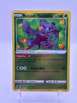 Pokemon TCG Radiant Tsareena 016/195 Radiant Rare - SWSH12: Silver Tempest. NM - Image 1