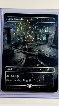 MTG Magic the Gathering SLD Secret Lair Drop Galaxy Foil #469 Ash Barrens LP - Image 1