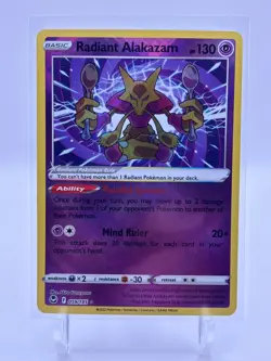 Pokemon TCG Radiant Alakazam 059/195 Radiant Rare - SWSH12: Silver Tempest. NM - Image 1