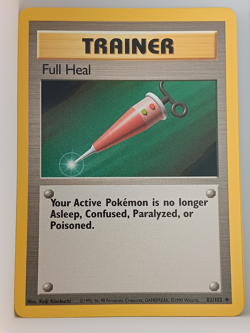 Pokemon - Trainer Full Heal 82/102 Base Set Uncommon NM 1999 - Image 1