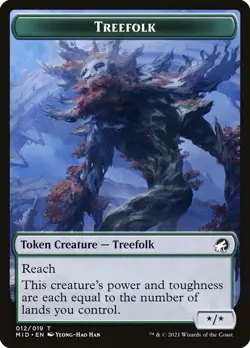 Treefolk Token (012) Innistrad: Midnight Hunt MID MTG Magic - Image 1