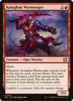 Kolaghan Warmonger Foil (017) March of the Machine: The Aftermath MAT MTG Magic - Image 1