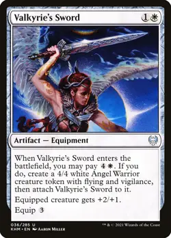 Valkyrie's Sword Foil (036) Kaldheim KHM MTG Magic - Image 1