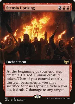 Stensia Uprising (381) Extended Art Innistrad: Crimson Vow VOW MTG Magic - Image 1