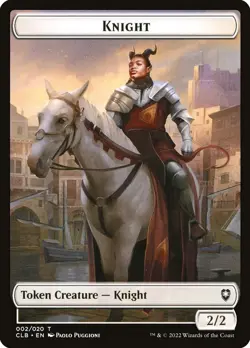 Knight (002) // Treasure (017) Foil Token Battle for Baldur's Gate CLB MTG Magic - Image 1