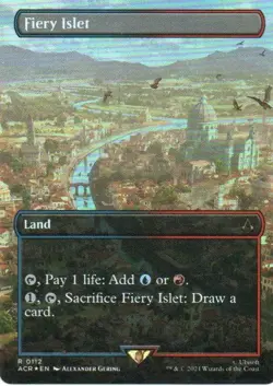 MTG: Assassin's Creed: Foil Borderless Fiery Islet: Lightly Played Condition - Image 1