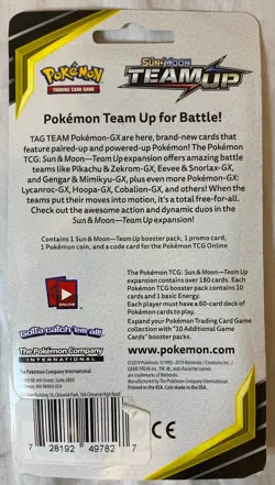 2019 POKEMON SUN & MOON TEAM-UP BOOSTER MIMIKYU SM163 COIN SEALED BLISTER PACK D - Image 2