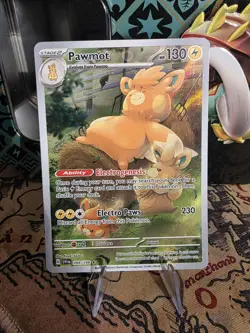 Pokemon TCG Scarlet & Violet Pawmot 209/198 Illustration Rare NM Condition - Image 1