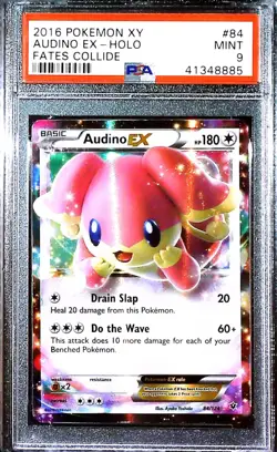 Audino EX 84/124 Fates Collide Ultra Rare Holo Pokemon PSA 9 - Image 1