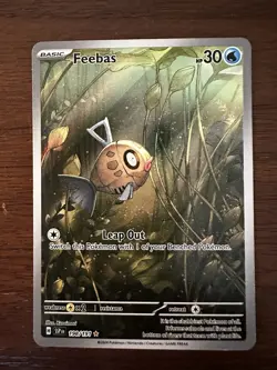 Pokemon TCG Feebas 198/191 Illustration Rare Full Art Holo Surging Sparks - Image 1