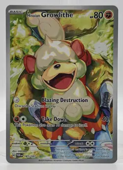 Pokemon TCG - Hisuian Growlithe 181/167 Twilight Masquerade Illus. Rare, EN, NM+ - Image 1