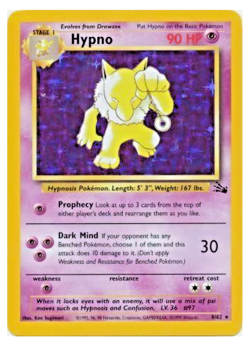 Pokemon TCG - Hypno - 8/62 - Holo Unlimited - Fossil Unlimited [Near Mint] - Image 1