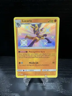 Pokemon TCG Lucario SV22/SV94 Hidden Fates Shiny Vault Holo Rare - Image 1