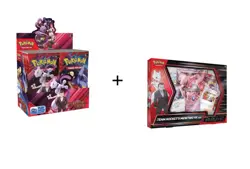 Pokemon TCG Destined Rivals Booster Box SEALED + Team Rocket’s Mewtwo Ex Box - Image 1