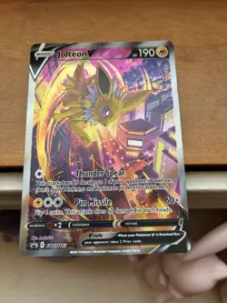 NM Jolteon V SWSH183 Pokemon TCG Sword & Shield Holo Black Star Promo - Image 1