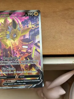 NM Jolteon V SWSH183 Pokemon TCG Sword & Shield Holo Black Star Promo - Image 3