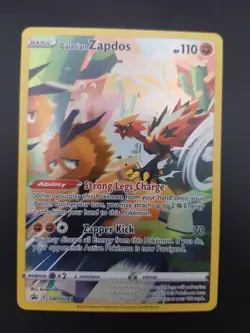 Pokemon Galarian Zapdos SWSH283 Black Star Promo Full Art Secret Rare - Image 1