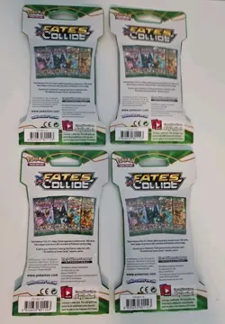 Pokemon XY Fates Collide 4 Sleeved Booster Pack Art Set - Unweighed - Sealed - Image 2