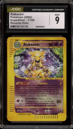 Pokemon Alakazam Expedition Reverse Holo Rare #1 CGC 9 Mint - Image 1