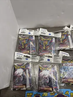 Lot Of 13 Pokemon Lost Origin Booster Packs With Mini Portfolios & 5 Extra Packs - Image 2