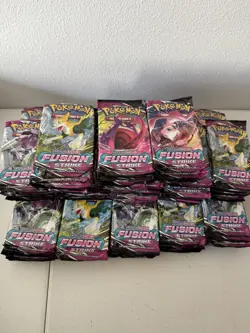 Pokemon TCG SWSH 10 Fusion Strike Booster Packs Sealed - Image 1