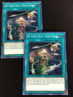 Yugioh Sky Striker Mecha Hornet Drones DASA-EN033 1st Super x2 (NM) - Image 1