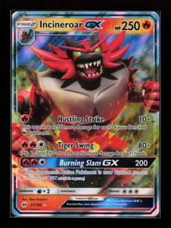 Incineroar GX 27/149 Ultra Rare SM Base Set Pokemon Card - Image 1