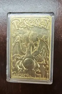 1999 Pokemon Charizard Gold Plated Trading Card Burger King - Image 1