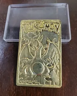 1999 Pokemon Charizard Gold Plated Trading Card Burger King - Image 3