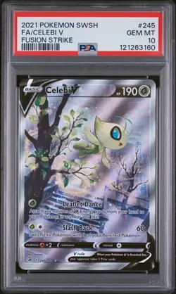 PSA 10 Gem Mint Celebi V 245/264 Alternate Full Art Fusion Strike 2021 Pokemon - Image 1