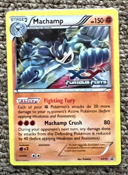 MACHAMP XY13 HOLO FURIOUS FISTS PRERELEASE PROMO BLACK STAR POKEMON CARD NM - Image 1